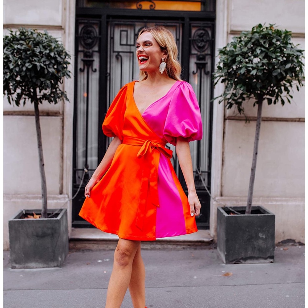 Red and Pink Dress